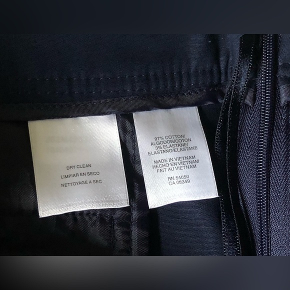 Anne Klein Skirt sz 12 Workwear Career Pencil Straight Pockets Navy Classic - Picture 10 of 13